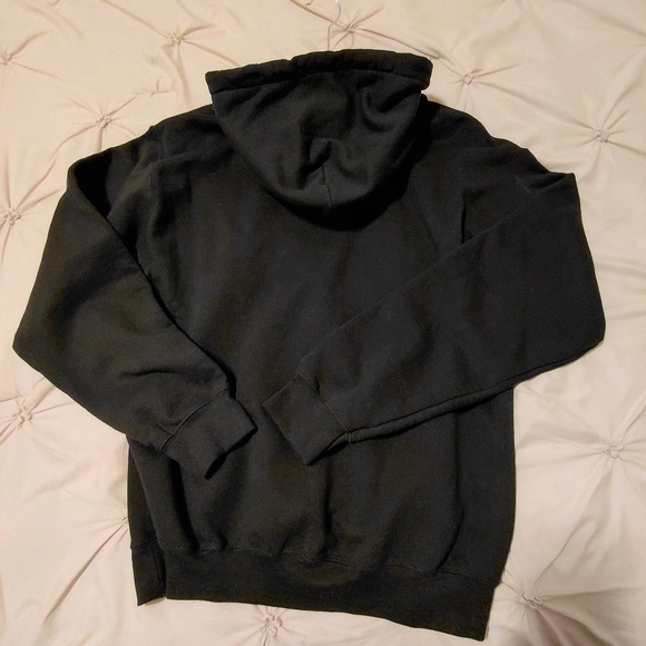 Gildan Black Hoodie with Green Alien Design Size XXL - Picture 3 of 7